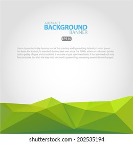 Abstract 3D green grass vector geometric colorful background Vector EPS 10 illustration.