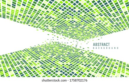 abstract 3d green square tiles background. Modern, minimalist, suitable for wallpapers, banners, backgrounds, cards, book illustrations, landing pages, etc.