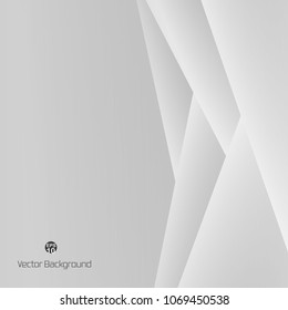 Abstract of 3D grey paper cut background. Designing for your business presentation. illustration vector eps10