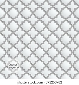 Abstract 3D greyscale cross seamless pattern