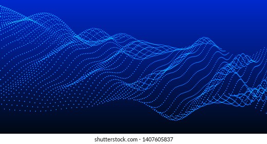 Abstract 3d grid technology background. Futuristic technology network  wireframe. Artificial vector background.