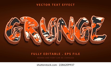 Abstract 3d Grunge Editable Text Effect Design. Effect Saved In Graphic Style