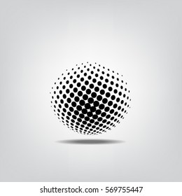  Abstract 3D Halftone Design Elements, vector illustration