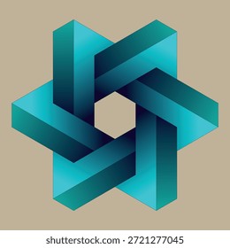 Abstract 3D Hexagon Logo Design