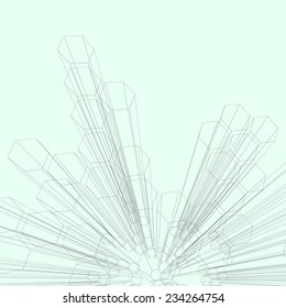 Abstract 3D hexagons background, vector template for business or science design.