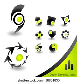 Abstract 3D icons