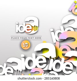 Abstract 3d idea text vector design