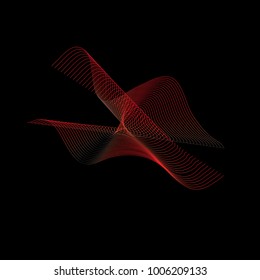 Abstract 3d illuminated distorted Mesh Sphere Neon Sign Futuristic Elegant Abstract Destroyed Sphere Big data visualization.Vector illustration EPS 10