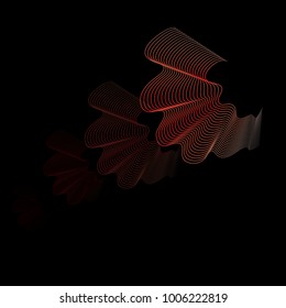 Abstract 3d illuminated distorted Mesh Sphere Neon Sign Futuristic Elegant Abstract Destroyed Sphere Big data visualization.Vector illustration EPS 10
