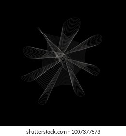 Abstract 3d illuminated distorted Mesh Sphere Neon Sign Futuristic Elegant Abstract Destroyed Sphere Big data visualization.Vector illustration EPS 10