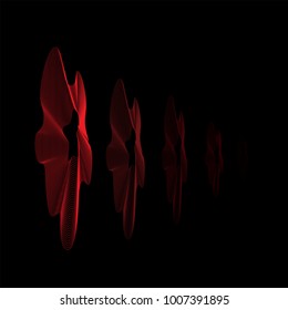 Abstract 3d illuminated distorted Mesh Sphere Neon Sign Futuristic Elegant Abstract Destroyed Sphere Big data visualization.Vector illustration EPS 10