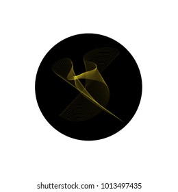 Abstract 3d illuminated distorted Mesh Sphere Neon Sign Futuristic Elegant Abstract Destroyed Sphere Big data visualization.Vector illustration EPS 10