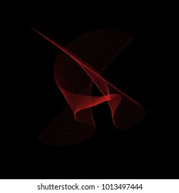 Abstract 3d illuminated distorted Mesh Sphere Neon Sign Futuristic Elegant Abstract Destroyed Sphere Big data visualization.Vector illustration EPS 10