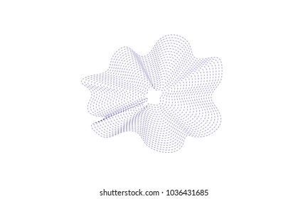 Abstract 3d illuminated distorted Mesh Sphere Neon Sign Futuristic Elegant Abstract Destroyed Sphere Big data visualization.Vector illustration EPS 10