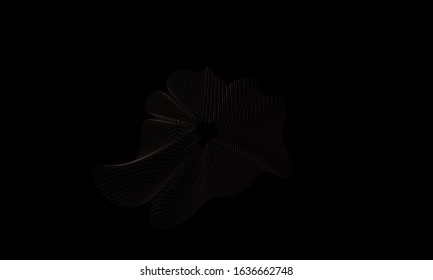Abstract 3d illuminated distorted Mesh Sphere Neon Sign Futuristic Elegant Abstract Destroyed Sphere Big data visualization.Vector illustration EPS 10