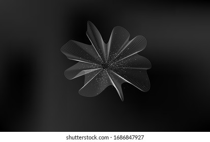 Abstract 3d illuminated distorted Mesh Sphere Neon Sign Futuristic Elegant Abstract Destroyed Sphere Big data visualization.Vector illustration EPS 10