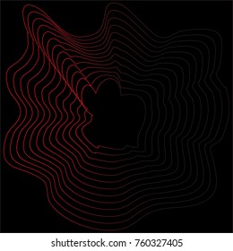 Abstract 3d Illuminated distorted Mesh Sphere Neon Sign Futuristic  Elegant Abstract Destroyed Sphere Big data visualization.Vector illustration.EPS 10