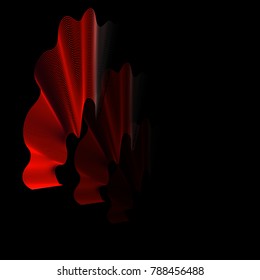 Abstract 3d illuminated distorted Mesh Sphere Neon Sign Futuristic Elegant Abstract Destroyed Sphere Big data visualization.Vector illustration EPS 10