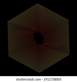 Abstract 3D Illustration of Modern Geometric Design