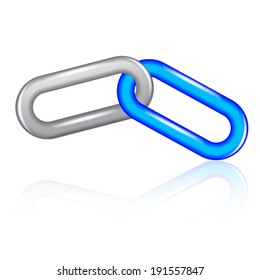 abstract 3d illustration of single chain link