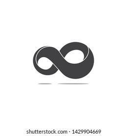 abstract 3d infinity ribbon logo vector