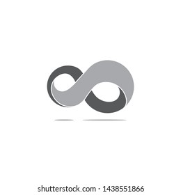 abstract 3d infinity ribbon logo vector