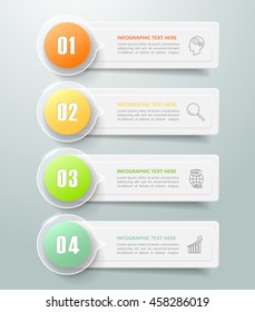 Abstract 3d infographic 4 options,  Business concept infographic template can be used for workflow layout, diagram, number options,