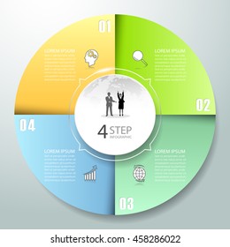 Abstract 3d infographic 4 options,  Business concept infographic template can be used for workflow layout, diagram, number options,