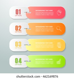 Abstract 3d infographic 4 options,  Business concept infographic template can be used for workflow layout, diagram, number options,