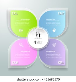 Abstract 3d infographic 4 options,  Business concept infographic template can be used for workflow layout, diagram, number options, timeline or milestones project.