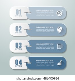 Abstract 3d infographic 4 options,  Business concept infographic template can be used for workflow layout, diagram, number options, timeline or milestones project.