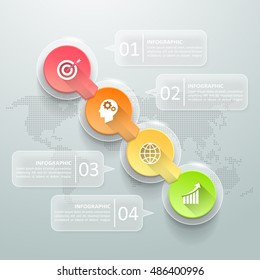Abstract 3d infographic 4 options,  Business concept infographic template can be used for workflow layout, diagram, number options, timeline or milestones project.