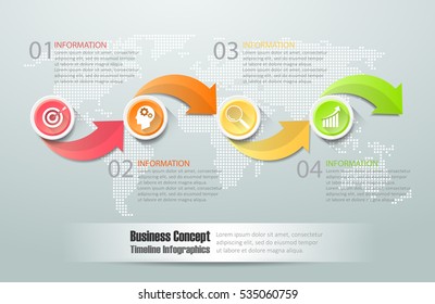 Resumen de las opciones 3d de infografía 4, la plantilla de infografía de concepto de negocio se puede utilizar para diseño de flujo de trabajo, diagrama, opciones de número, escala de tiempo o proyecto de hitos.