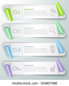 Abstract 3d infographic 4 options,  Business concept infographic template can be used for workflow layout, diagram, number options,