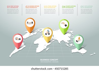 Abstract 3d infographic 5 options,  Business concept infographic template can be used for workflow layout, diagram, number options, timeline or milestones project.
