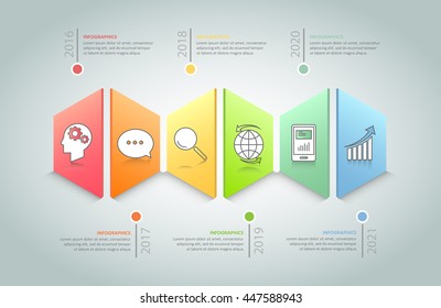Abstract 3d infographic 6 options,  Business concept infographic template can be used for workflow layout, diagram, number options, timeline or milestones project.