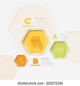Abstract 3D Infographic background - Vector illustration