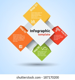 Abstract 3d Infographic Design. Vector Illustration.