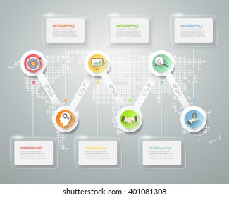 Abstract 3d infographic template 6 steps, can be used for workflow layout, diagram, number options, graphic or website layout.