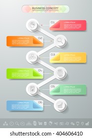 Abstract 3d infographic template 6 steps, can be used for workflow layout, diagram, number options, graphic or website layout.