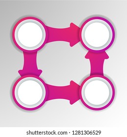 Abstract 3D Infographic Template Business circle template with options for brochure, diagram, workflow, timeline, web design. Vector EPS 10
