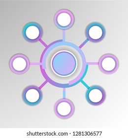 Abstract 3D Infographic Template Business circle template with options for brochure, diagram, workflow, timeline, web design. Vector EPS 10