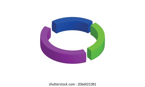 Abstrakte 3D-Infografik-Vorlage mit fünf Erfolgsschritten. Business Circle Template mit Optionen für Broschüren, Diagramme, Workflow, Zeitleiste, Web Design. Vektor EPS10