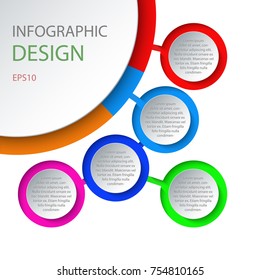 Abstract 3D infographic template with a five steps for success.