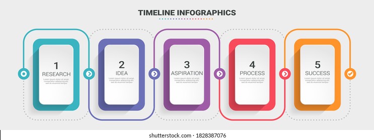 Abstract 3D Infographic thin line infographic template with 5 steps. Modern business concept infographics with options for brochure, diagram, workflow, timeline. Vector EPS 10
