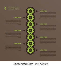 Abstract 3D infographic vector. Business template with gear