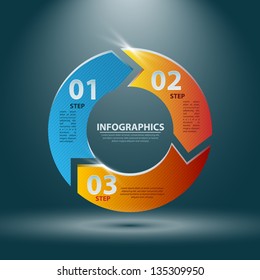 Abstract 3D Infographics. Vector illustration for your business presentation
