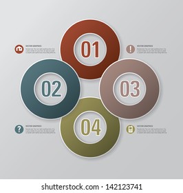 Abstract 3D Infographics. Vector Template.