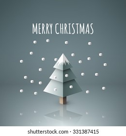 Abstract 3D isometric pine tree design for christmas events vector stock eps 10 illustration