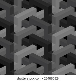 Abstract 3D isometric seamless background